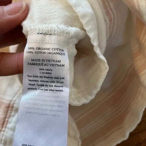 Faherty Isha Striped Sleeveless Organic Cotton Shift Dress, XS - Picture 10 of 10